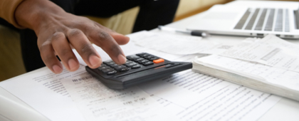 Calculator and Financial Papers